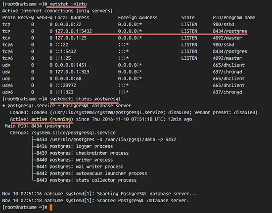 PostgreSQL installation on CentOS