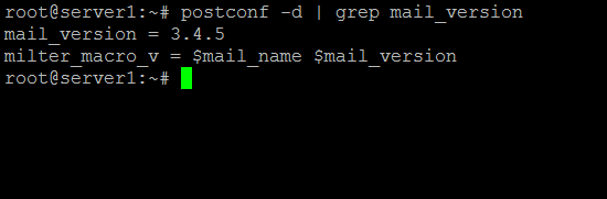 Use grep and postconf to get postfix version information