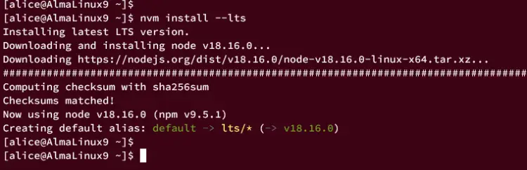 install node.js nvm\