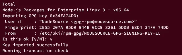 accept gpg key