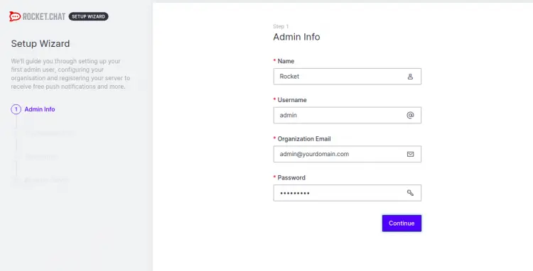Rocket.Chat Setup Wizard