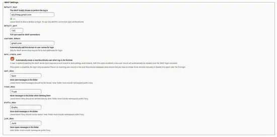 SMTP Settings