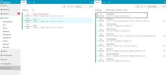 UDP service status