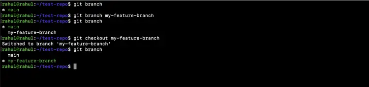 Create a new branch