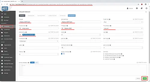 Add job project details