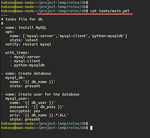 Setup database roles