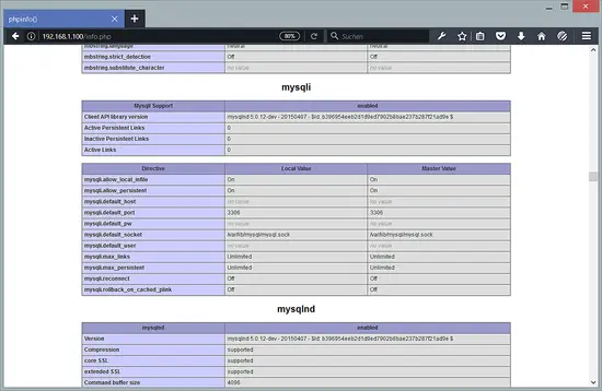 CentOS 7 with PHP 7.1 and MySQL support