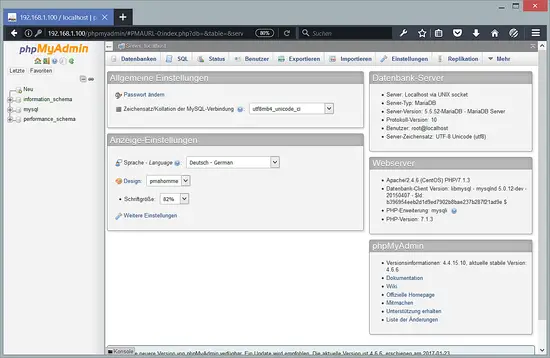 PHPMyAdmin on CentOS 7