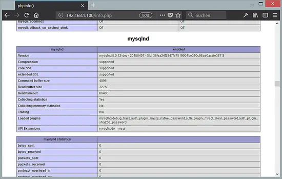 MySQL support added to PHP 7.2 on CentOS