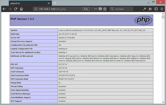 PHP 7.2 installed on CentOS 7