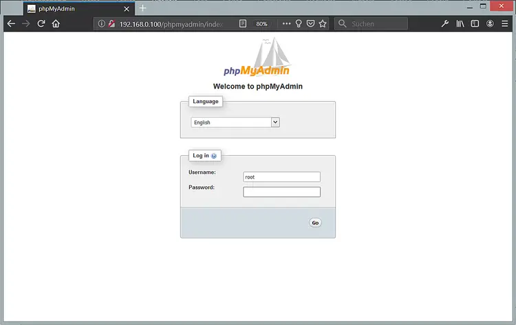 PHPMyAdmin Login