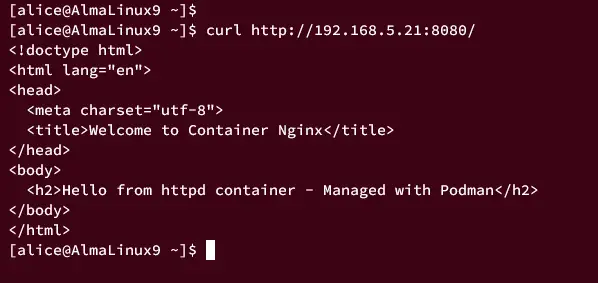 accessing container