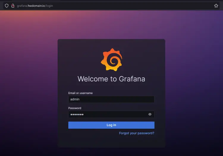 grafana login