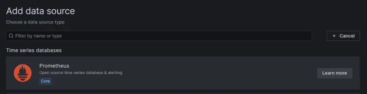 add prometheus data source