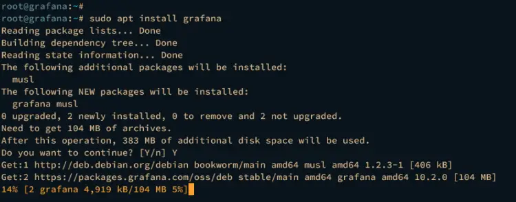 install grafana