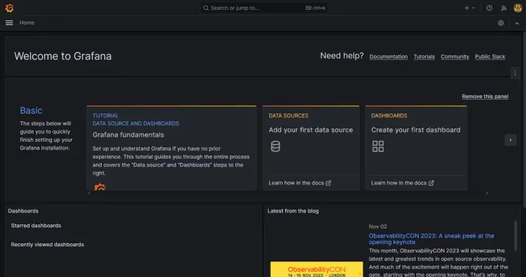 grafana dashboard