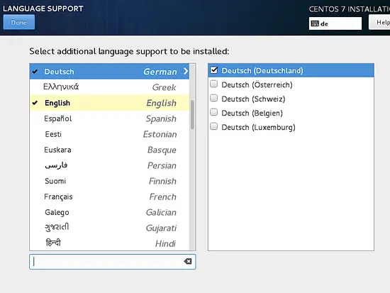 Add additional language in CentOS