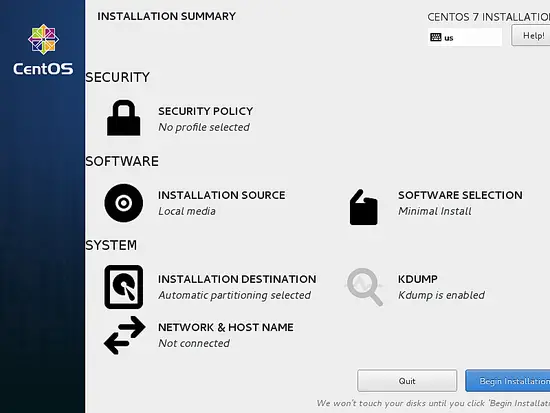 Configure the network in CentOS.