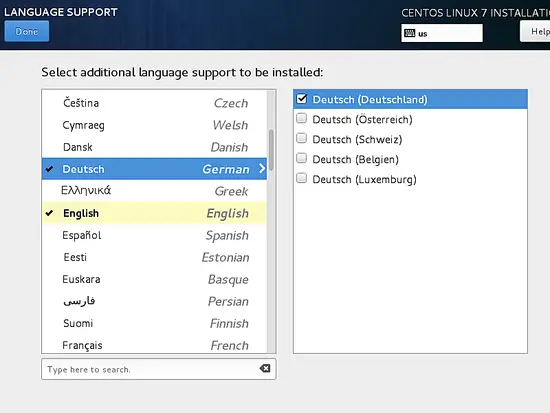 Add additional language in CentOS.