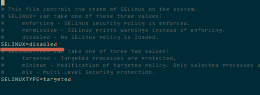 Disable SELinux