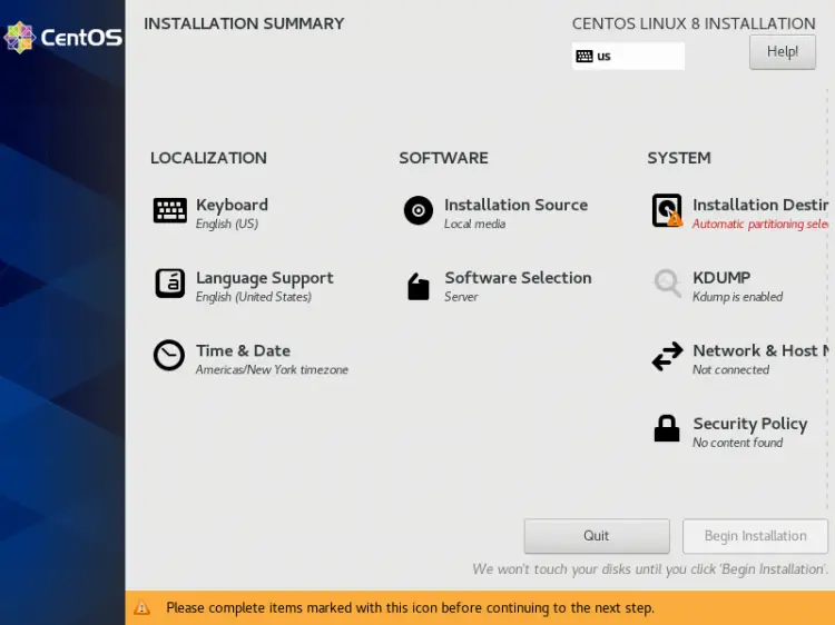 CentOS Installer overview