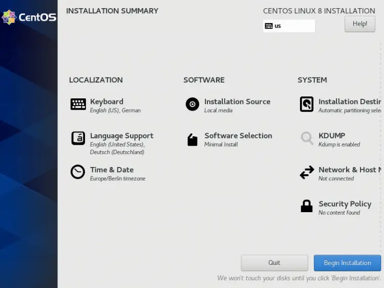 Configure the network in CentOS