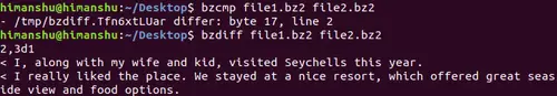 How bzcmp and bzdiff commands work