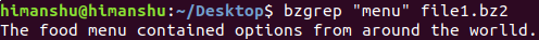 How bzgrep command works
