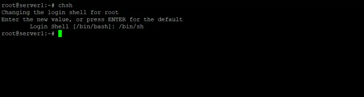 How to change login shell using chsh