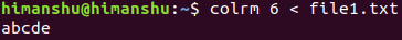 colrm command usage