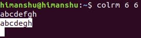How to make colrm accept input from stdin