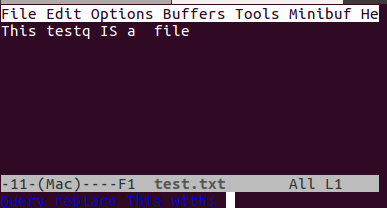 Replace text with emacs