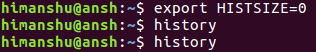 How to make history stop recording commands