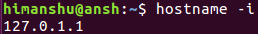 Show IP address of the hostname