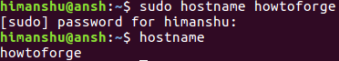 Change Linux hostname