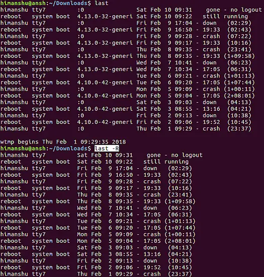 How to make last suppress hostname field in output