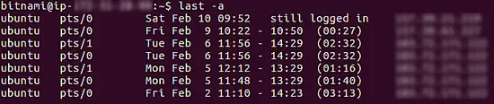 customize output of last command