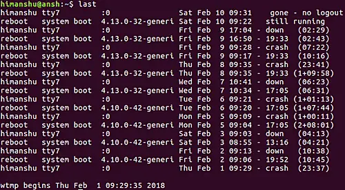 How to use last command