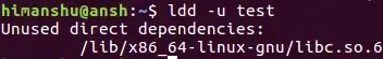 How to make ldd produce unused direct dependencies