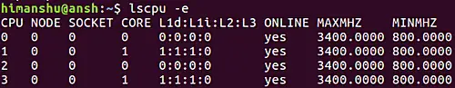 How to make lscpu display information in human readable format