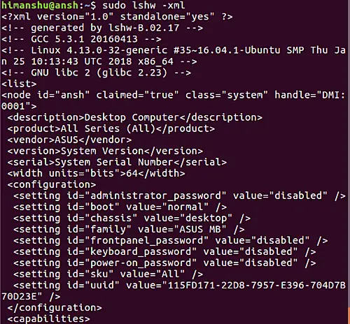 How to make display information in XML format