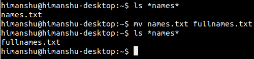 How to use mv command in Linux