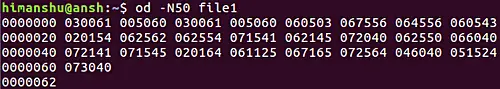 How to limit od's output to set number of bytes