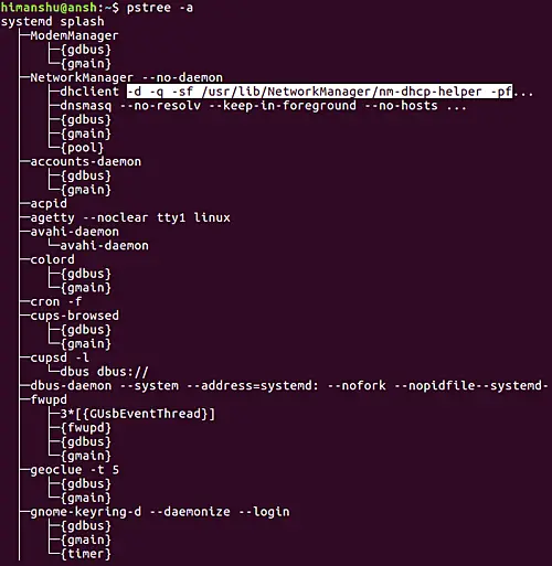 How to make pstree include command line arguments in output as well