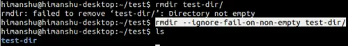 How to make rmdir ignore non-empty directories