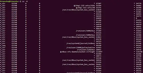 How to make ss suppress header line