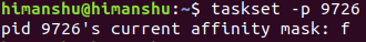 How to change CPU affinity using taskset