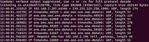 How to make tcpdump print shorter output