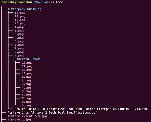 How does tree command work