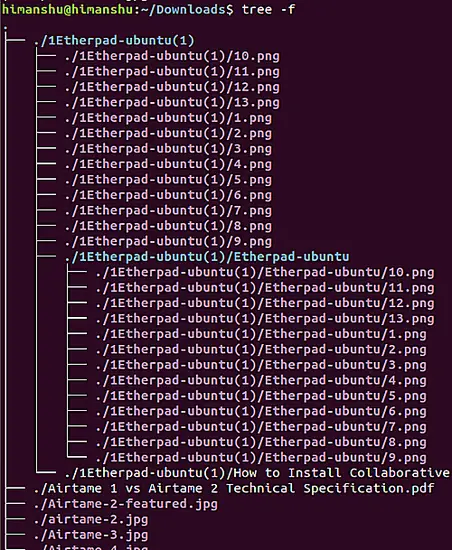 How to make tree print complete path prefix for files